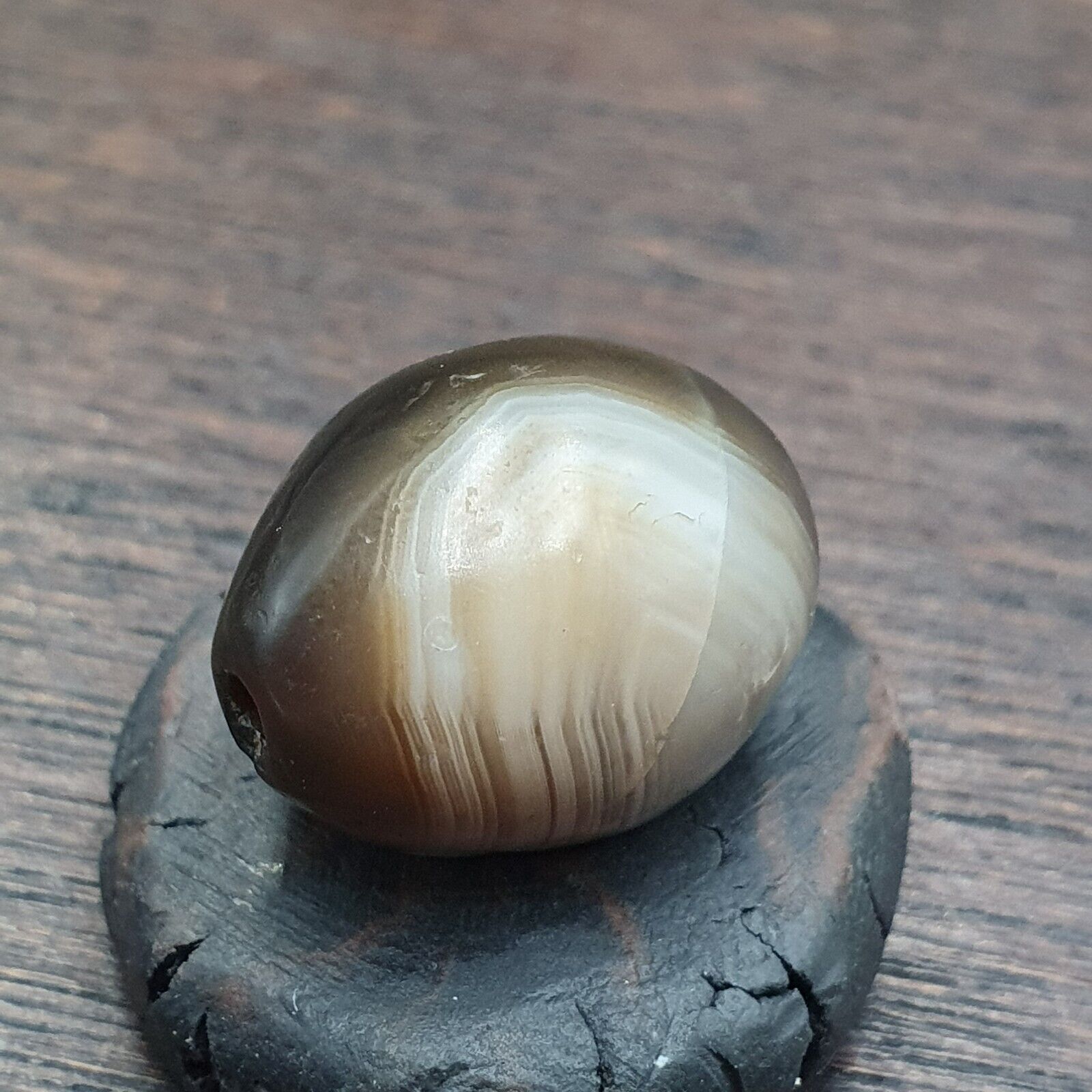 Ancient Agate Himalayan Tibetan Natural Eye Pattern Agate Bead JNT-63