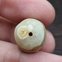 Antique Tibetan Suleimani Agate Bead: A Rare Gem from the Past 16.6mm
