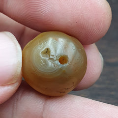 Antique Tibetan Suleimani Agate Bead: A Rare Gem from the Past 16.6mm