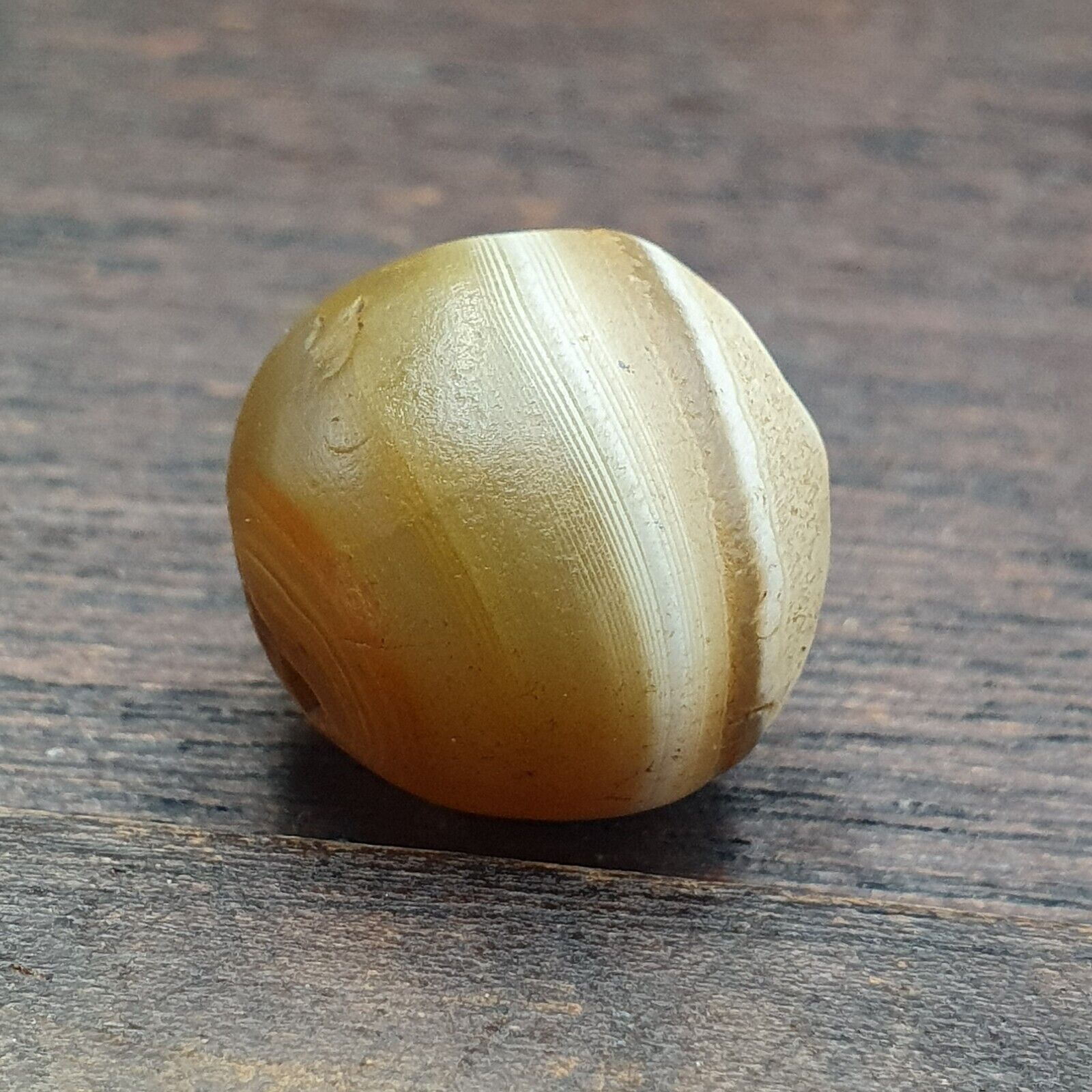 Antique Tibetan Suleimani Agate Bead: A Rare Gem from the Past 16.6mm
