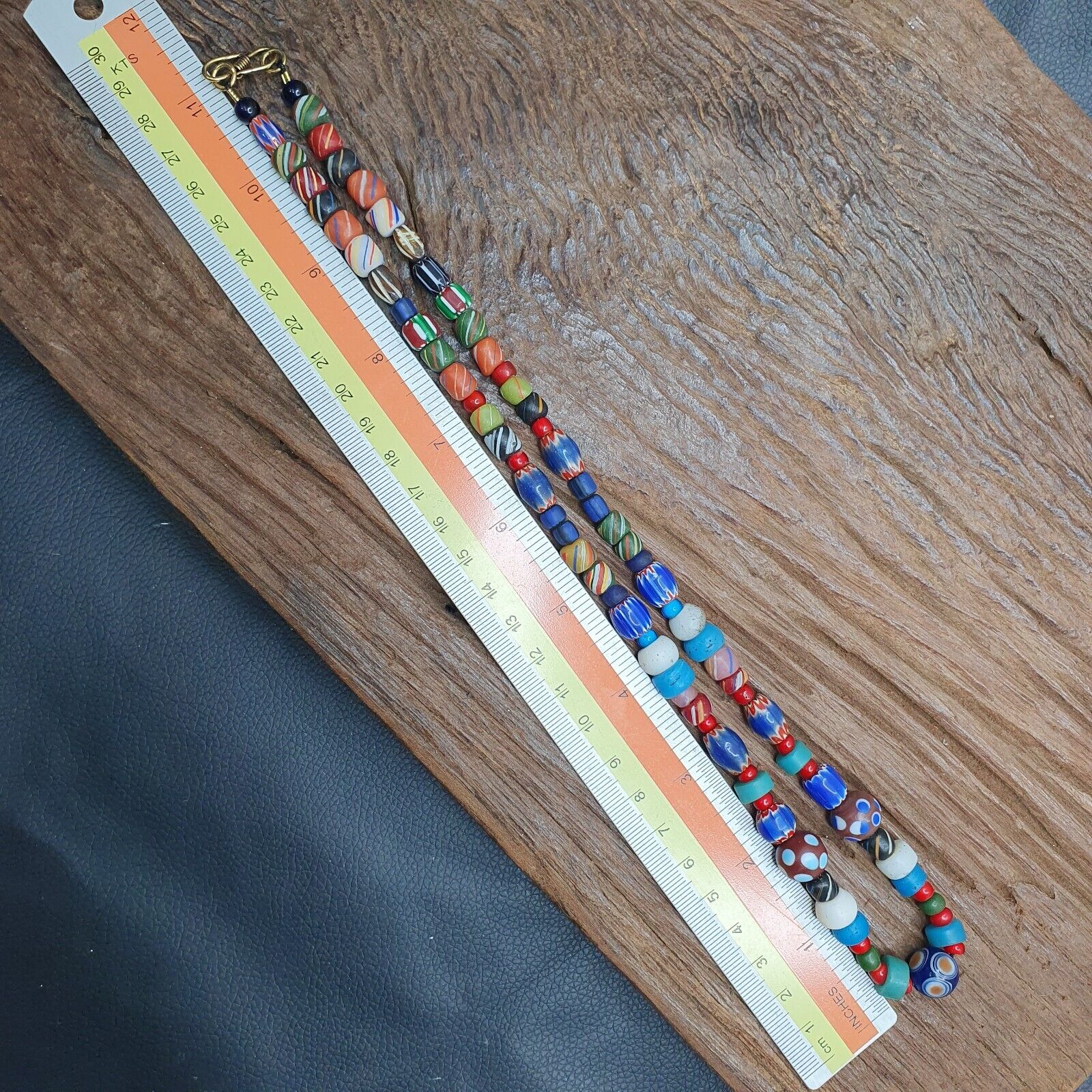 VINTAGE Old African, venetian ART Mix GLASS BEADS Necklace MIX-1