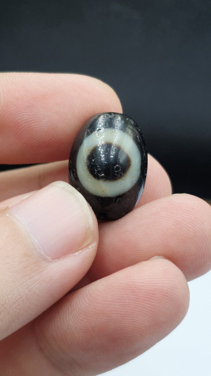 Lot 5 Old Antique Himalayan Tibetan Dragon 1 Eye Dzi Amulet Bead #MY5