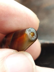 Vintage Old Yemeni Agate Natural Eye Rare pattern Banded Agate Bead  YM-408