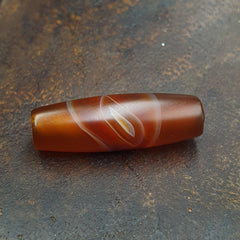 Old Yemeni natural Eye Agate Middle Eastern Red Agate Bead Ym-1ey