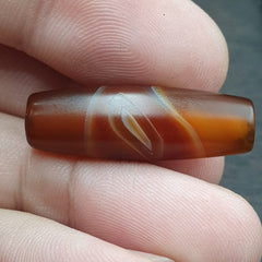 Old Yemeni natural Eye Agate Middle Eastern Red Agate Bead Ym-1ey