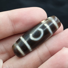 Rare Agate Old Indo Tibetan Agate 3 Eyes Agate stone Dzi  Bead Amulet