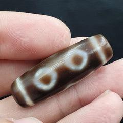Rare Agate Old Indo Tibetan Agate 3 Eyes Agate stone Dzi  Bead Amulet