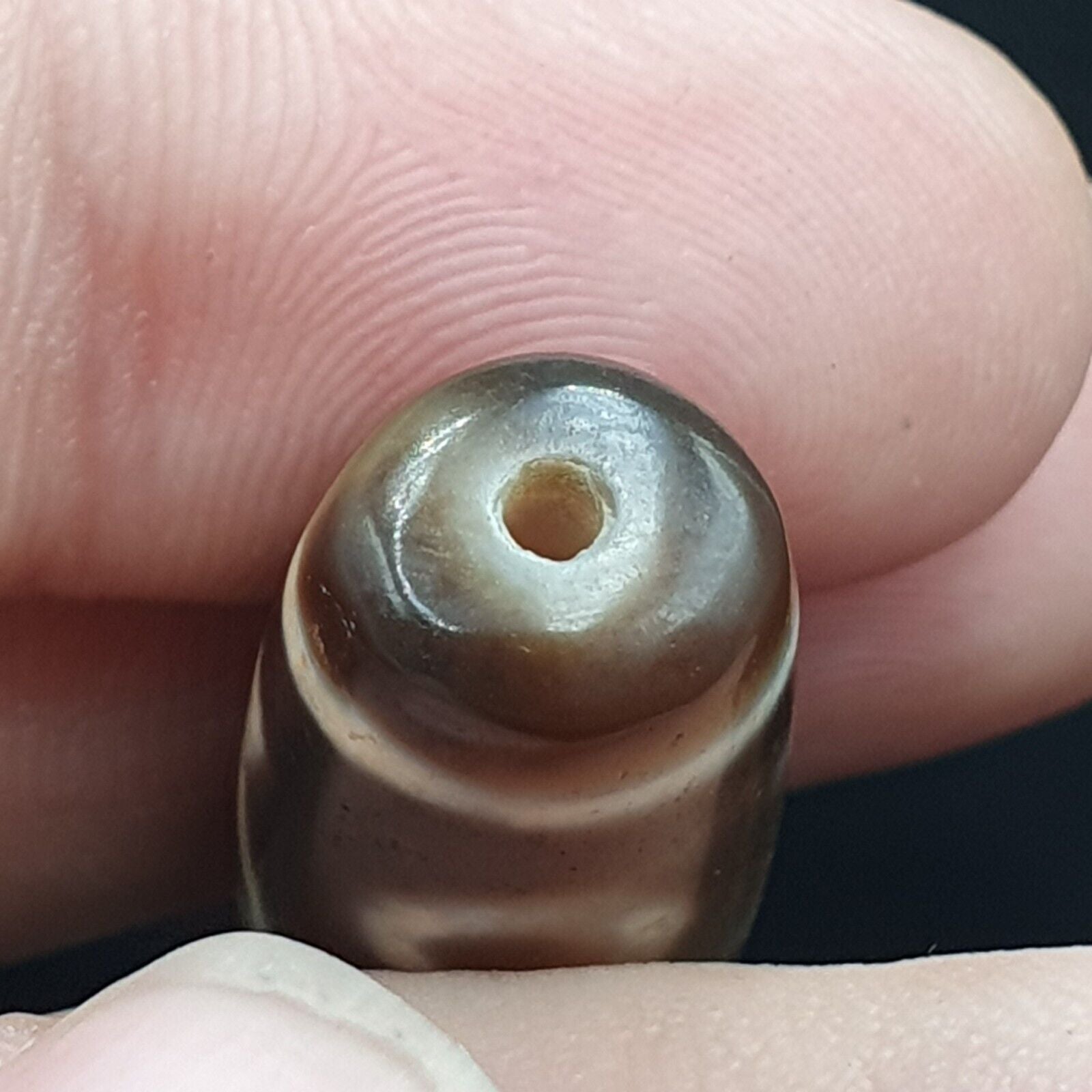 Rare Agate Old Indo Tibetan Agate 3 Eyes Agate stone Dzi  Bead Amulet