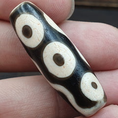 Rare Agate Old Indo Tibetan Agate 4 Falling Eyes Agate stone Dzi  Bead Amulet