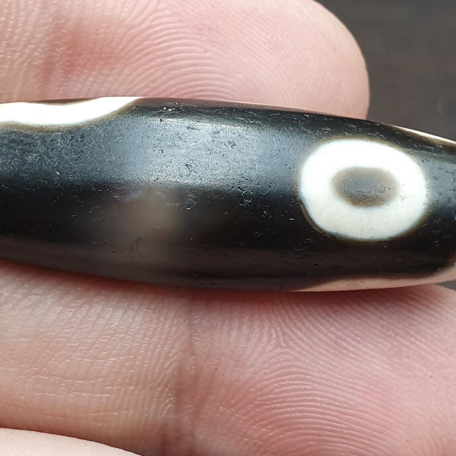 Rare Agate Old Indo Tibetan Agate 4 Falling Eyes Agate stone Dzi  Bead Amulet