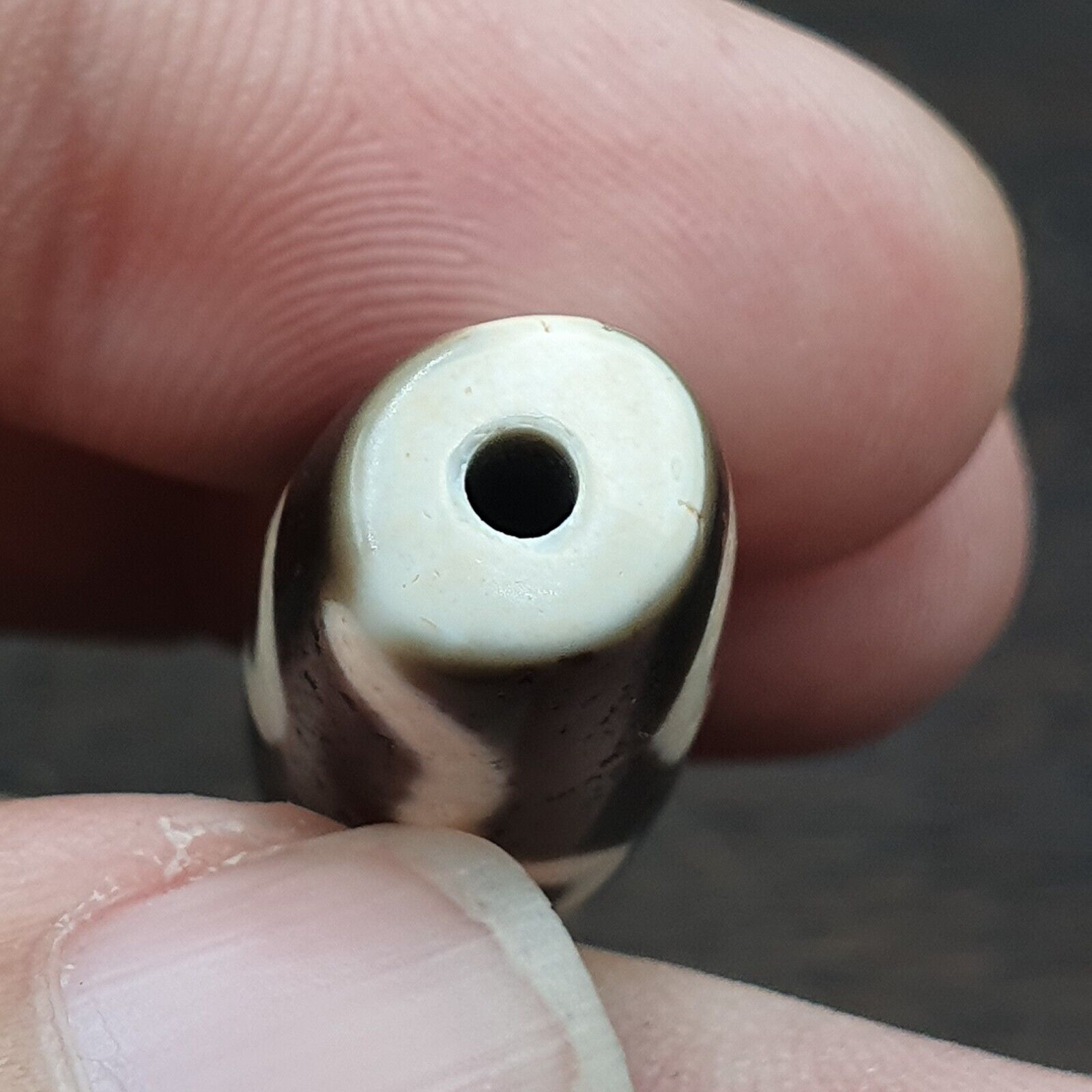 Rare Agate Old Indo Tibetan Agate 4 Falling Eyes Agate stone Dzi  Bead Amulet