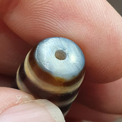 Tibetan Nepalese Himalayan Old Dzi Unique 2 eye Bead Amulet