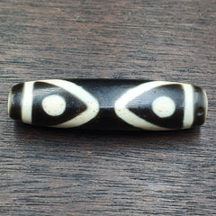 Tibetan Nepalese Himalayan Old Dzi Unique 3 eye Bead Amulet