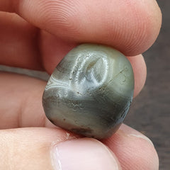 Ancient Gray Agate Yemeni Suleimani Natural Eye Agate Bead JNT-27