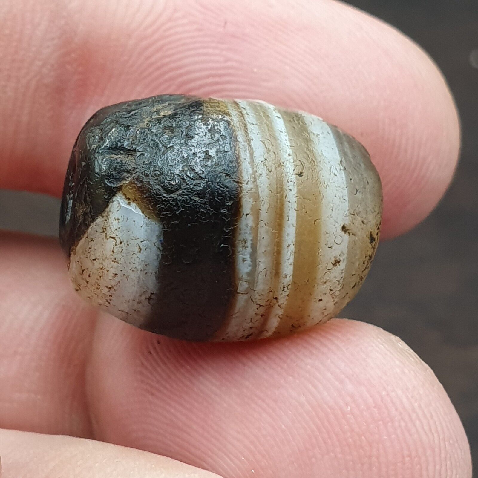 Ancient Agate Himalayan Suleimani Agate Bead JNT-29