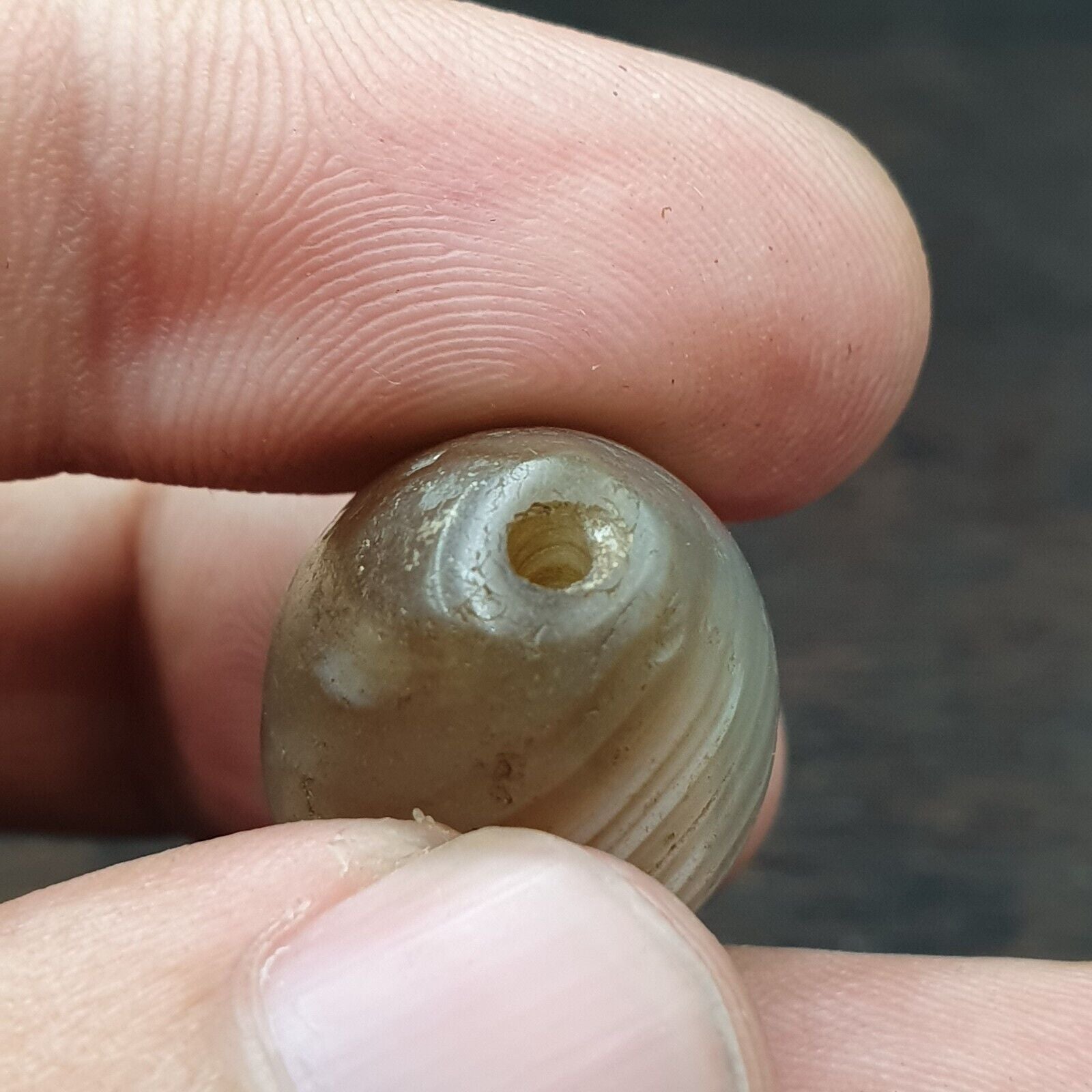 Ancient Agate Suleimani Natural Eye pattern Agate Bead JNT-S3