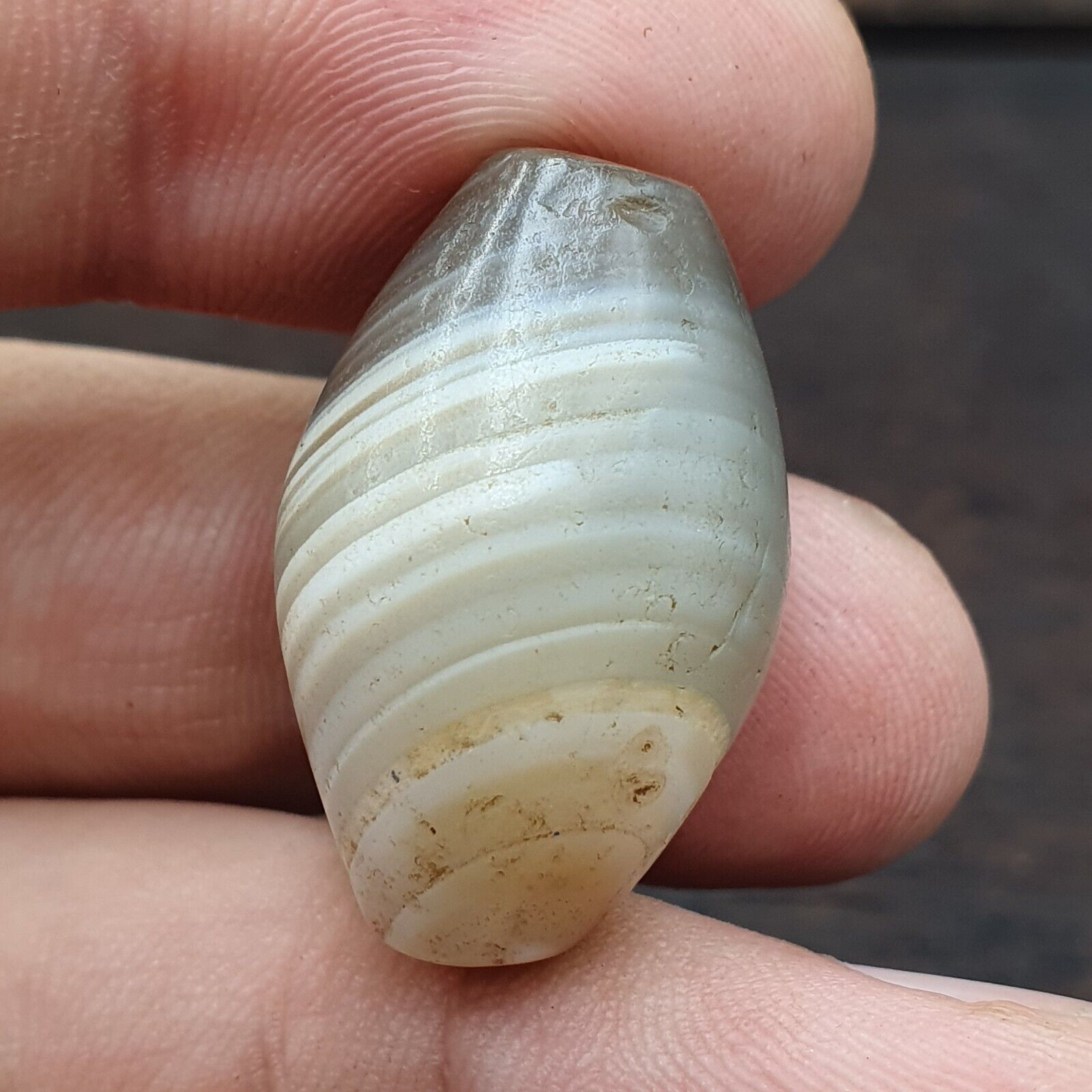 Ancient Agate Suleimani Natural Eye pattern Agate Bead JNT-S3