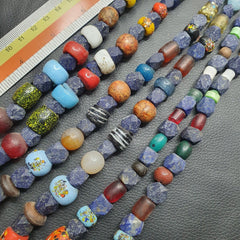 Lot 3 Pcs Vintage Lapis and Glass beaded Necklaces LPS2