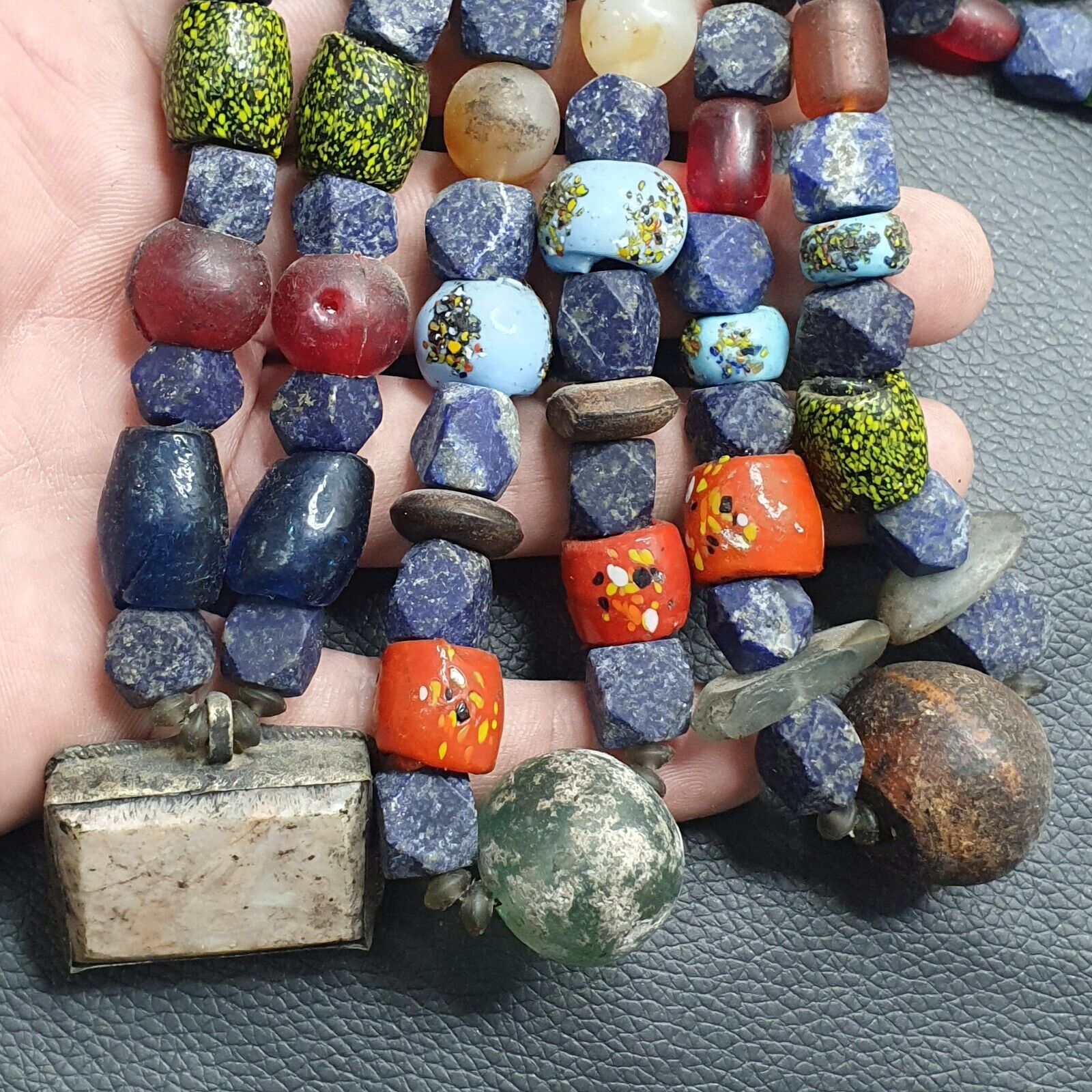 Lot 3 Pcs Vintage Lapis and Glass beaded Necklaces LPS2