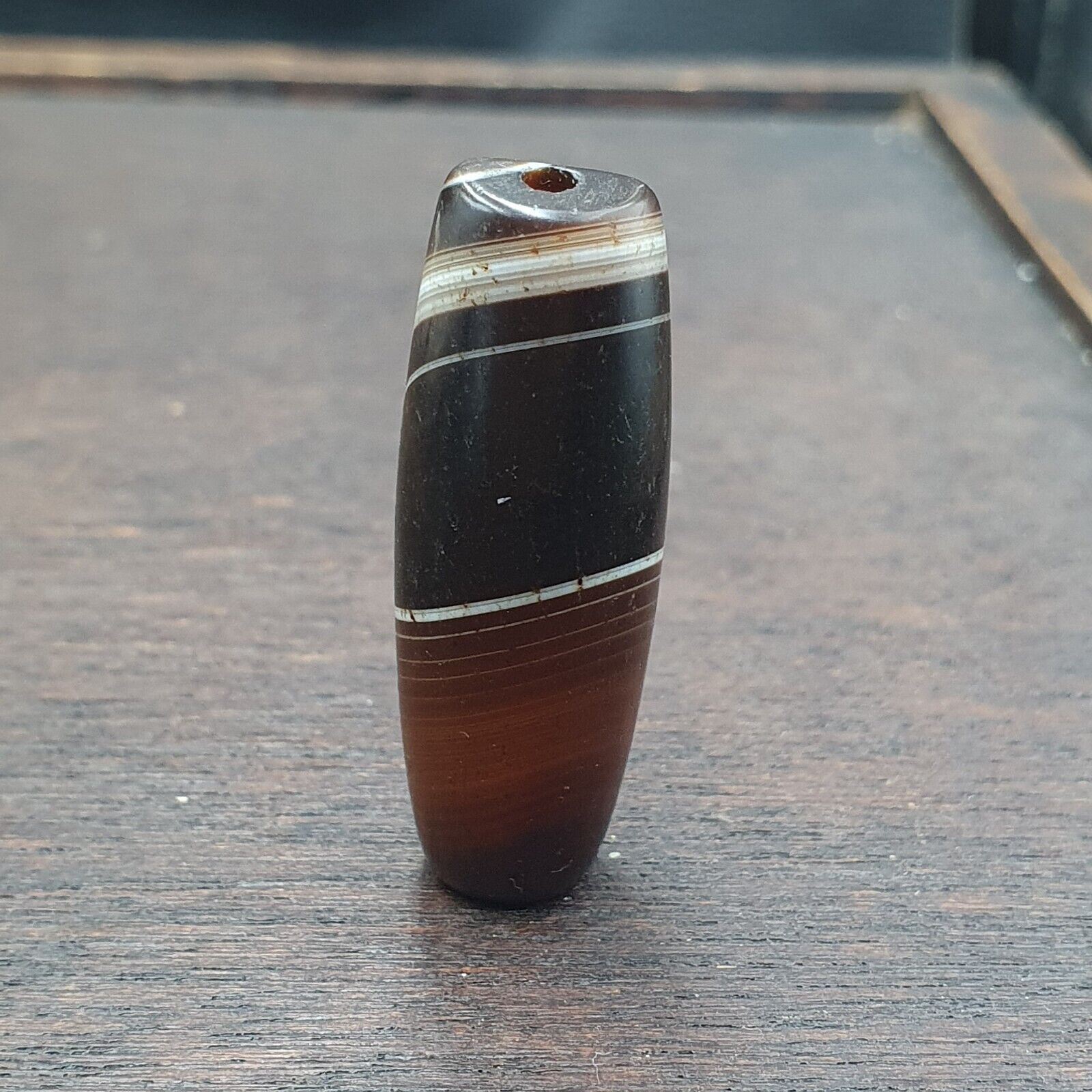 Antique Middle Eastern Agate Natural Agate Bead very unique Pattern #25