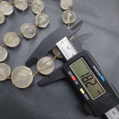 Vintage Himalayan Crystal Quartz Healing Stone Beads Necklace