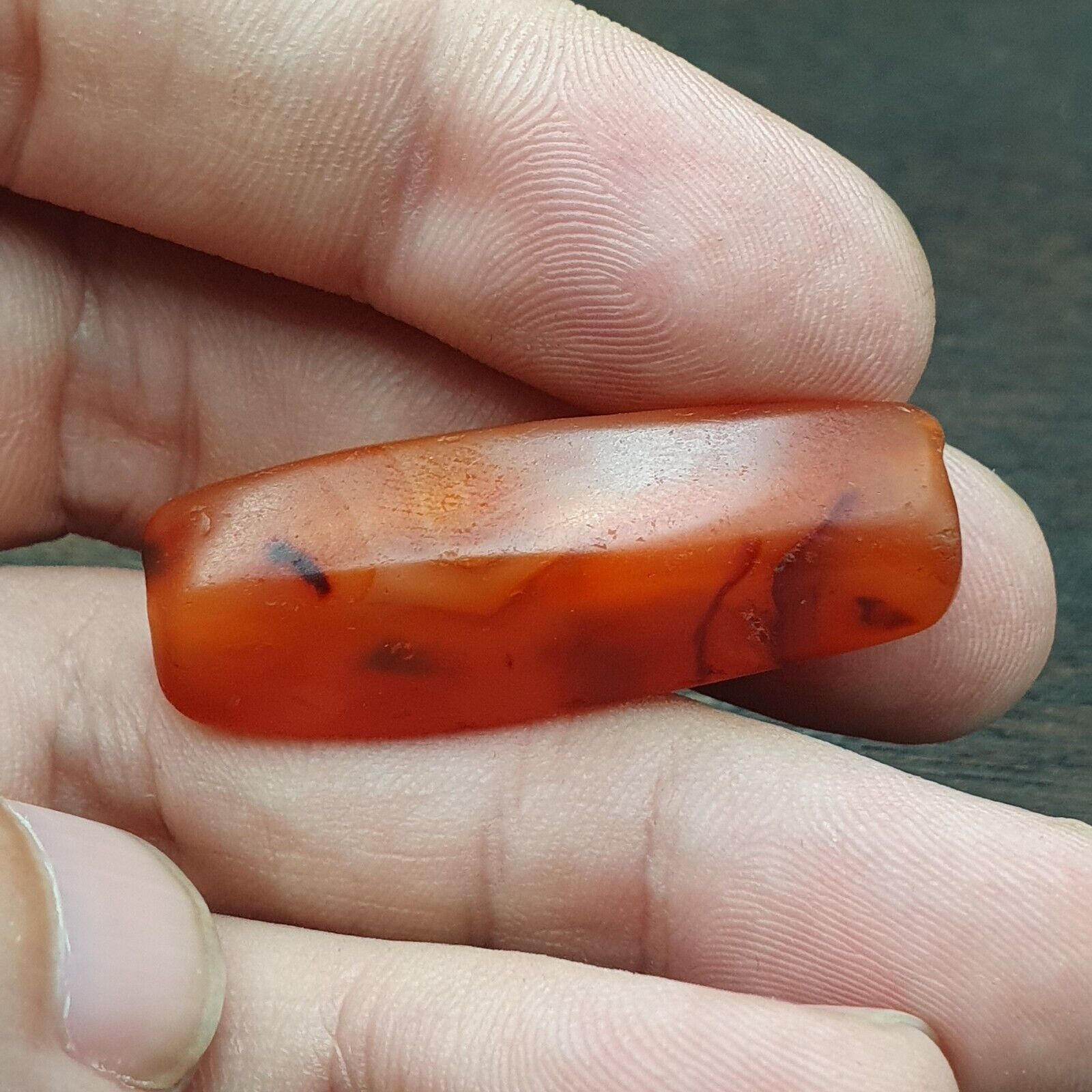 carnelian Antique Himalayan Tibetan Red Agate large Bead 39mm -RD-MY-1