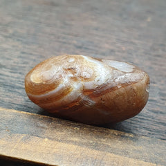 Ancient Agate Yemeni Suleimani Natural Pattern Agate Bead JUN#1