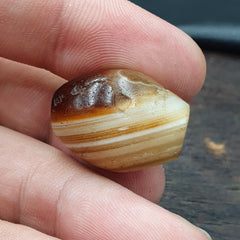 Ancient Agate Yemeni Suleimani Natural Pattern Agate Bead JUN#2