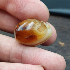 Ancient Agate Yemeni Suleimani Natural Pattern Agate Bead JUN#2