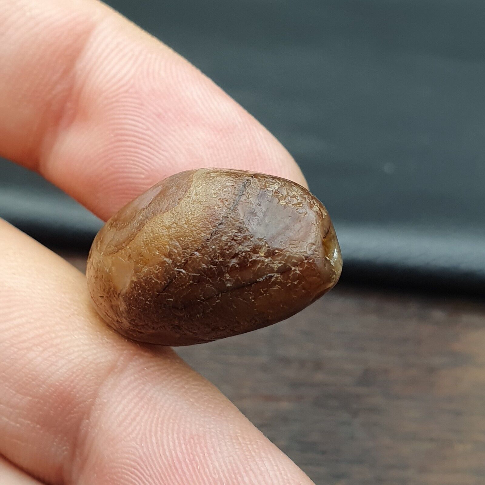 Ancient Agate Yemeni Suleimani Natural Pattern Agate Bead JUN#1