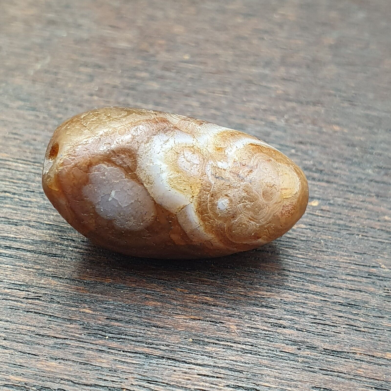 Ancient Agate Yemeni Suleimani Natural Pattern Agate Bead JUN#1