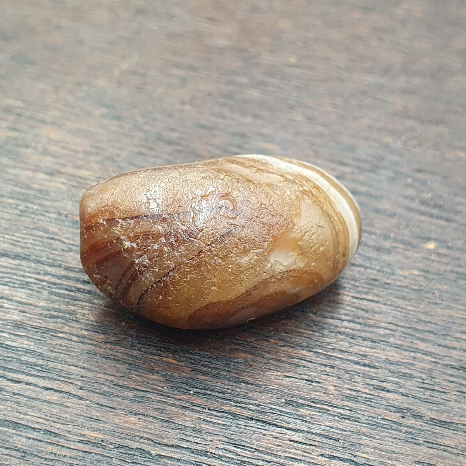 Ancient Agate Yemeni Suleimani Natural Pattern Agate Bead JUN#1