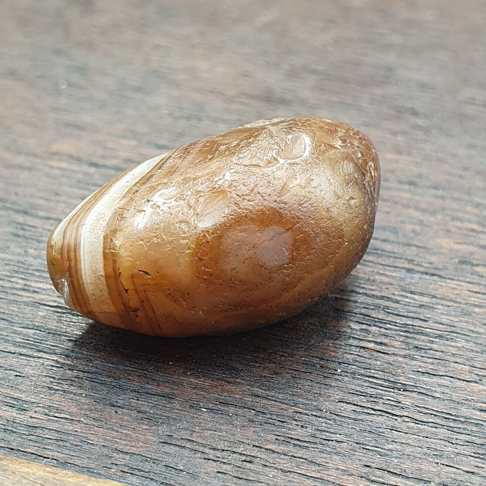 Ancient Agate Yemeni Suleimani Natural Pattern Agate Bead JUN#1