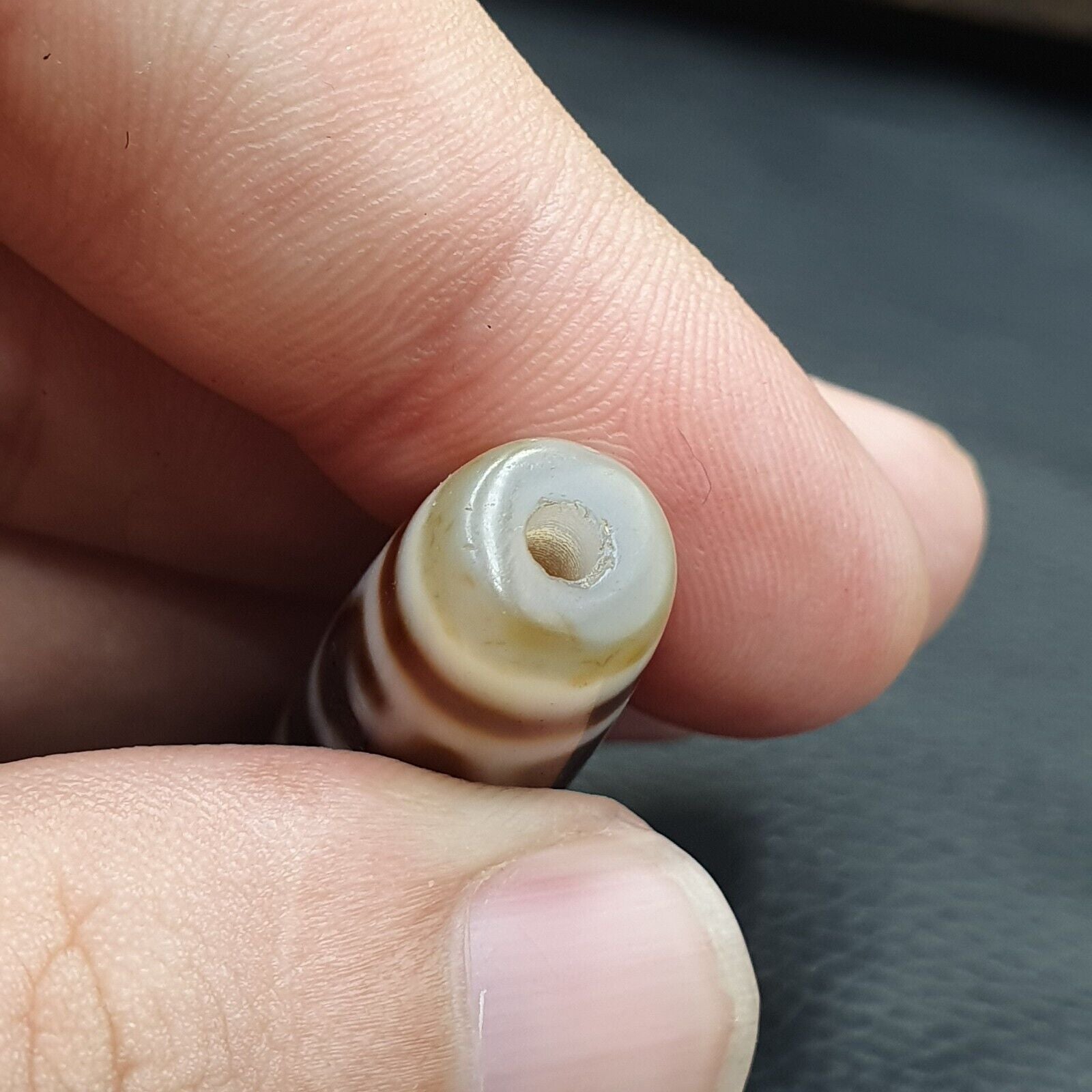 Tibetan Treasure vase Tasso Dzi Agate Bead