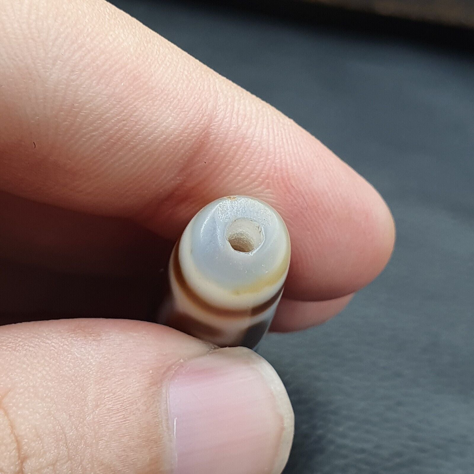 Tibetan Treasure vase Tasso Dzi Agate Bead