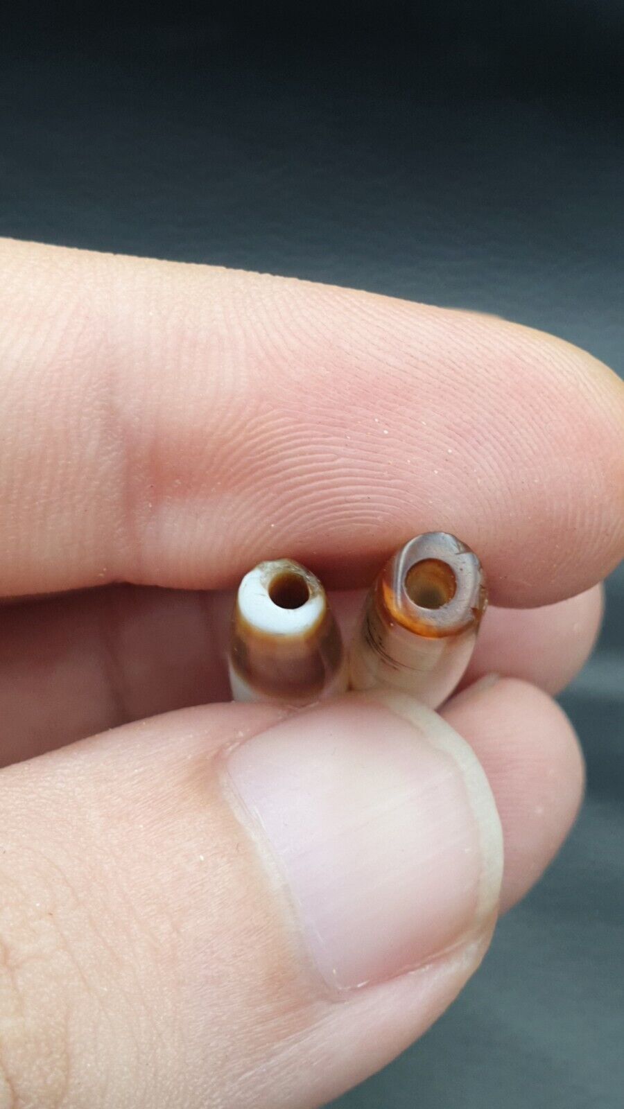 Lot 2 Middle Eastern Antique Natural Chung Agate Bead CHN-4