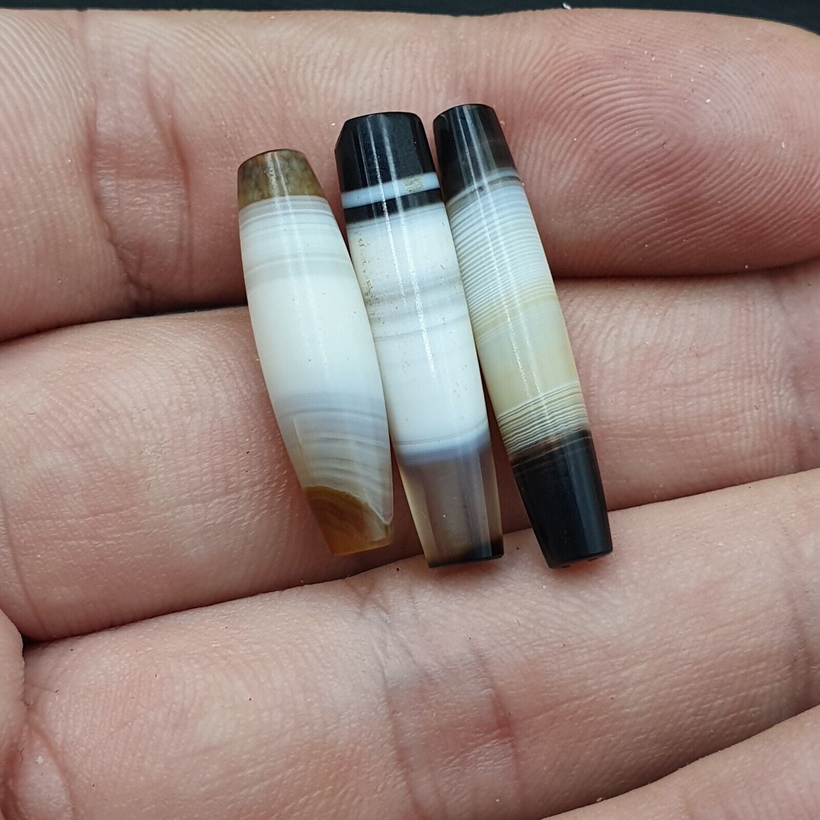 Lot 3 Pcs Antique  Chung Agate Bead CHN-6
