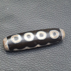 Unique Eyes Pattern Himalayan Tibetan 7Eyes Dzi Agate Bead Amulet