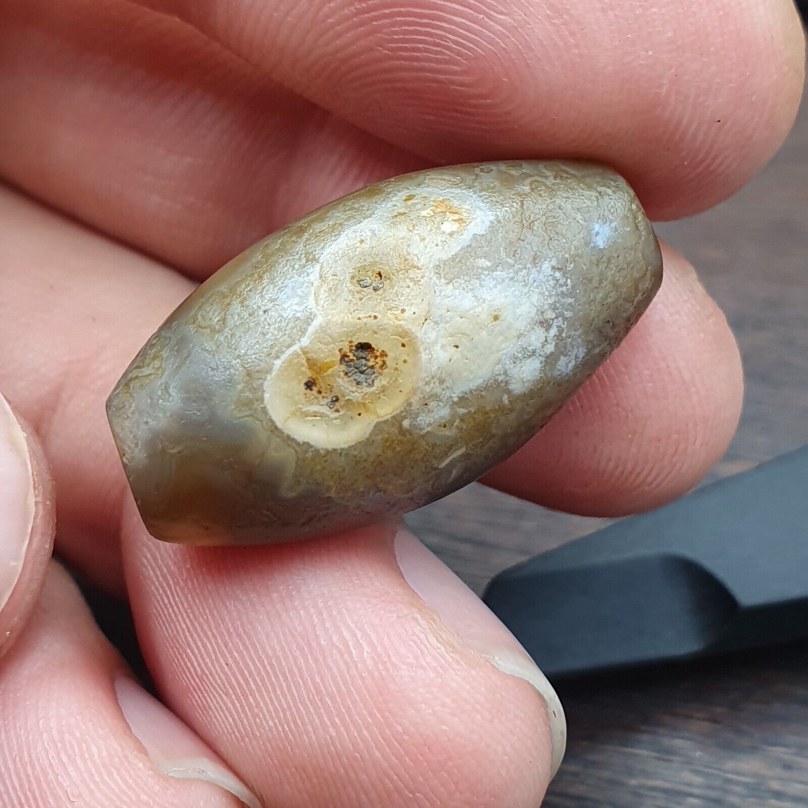 Ancient Agate Himalayan Tibetan Natural Eye Pattern Agate Bead JNT-JUN-3