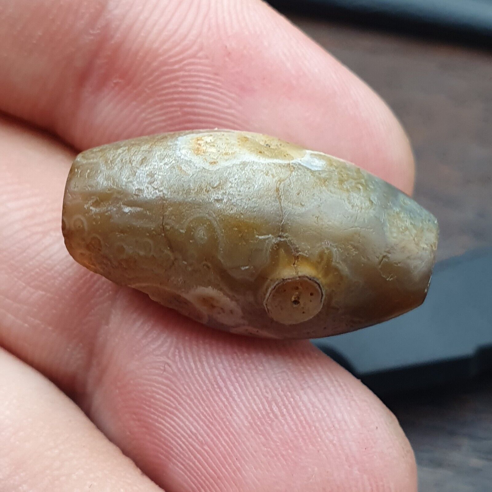 Ancient Agate Himalayan Tibetan Natural Eye Pattern Agate Bead JNT-JUN-3