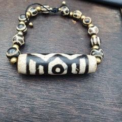 Tibetan 3 Eyes Unique Pattern With Pumtek Beads Bracelet #3