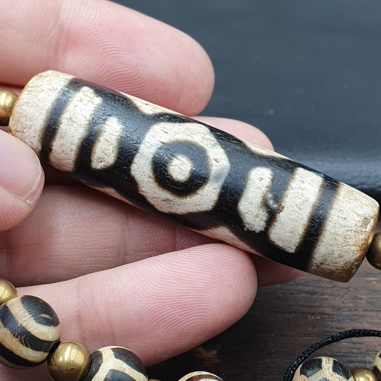 Tibetan 3 Eyes Unique Pattern With Pumtek Beads Bracelet #3