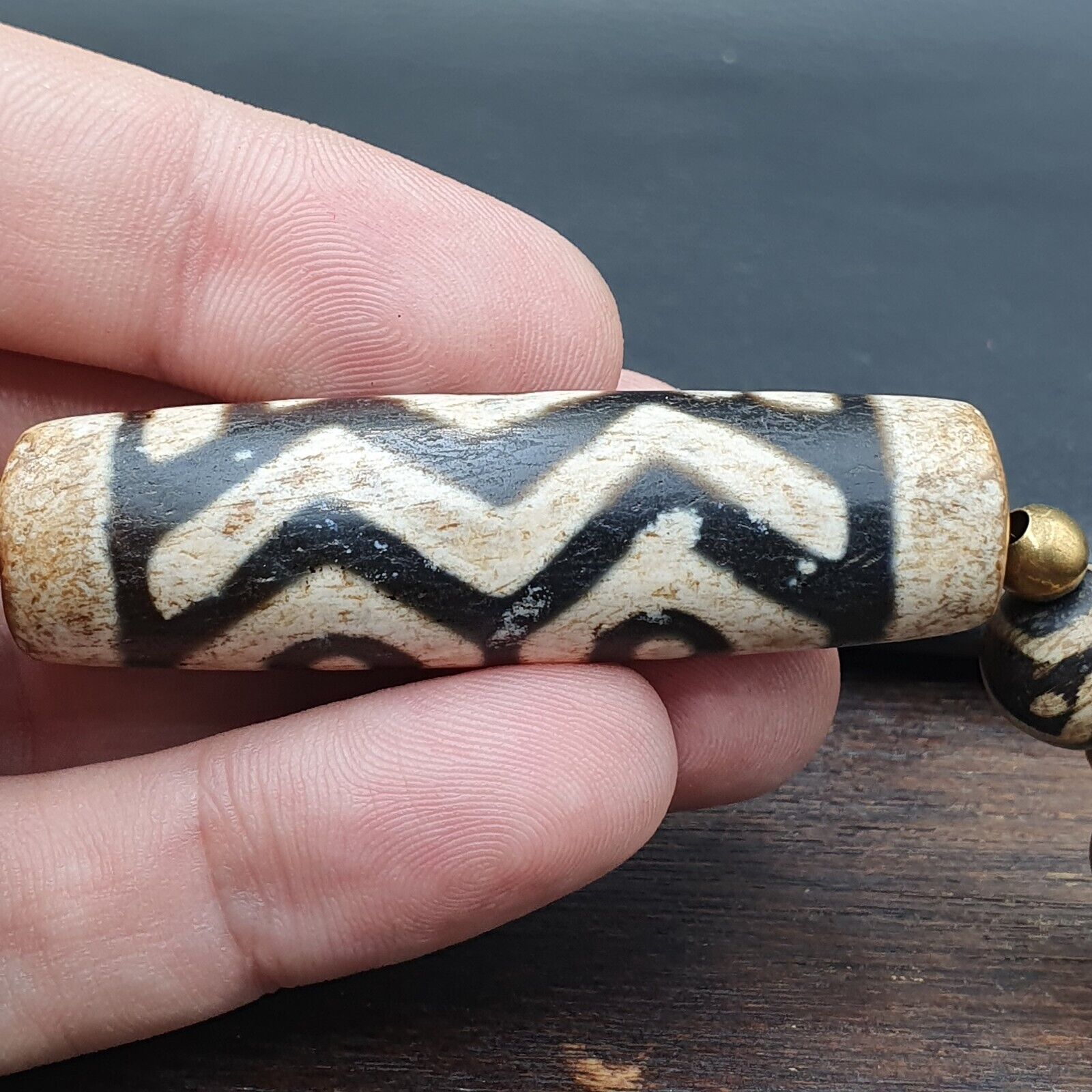 Tibetan 3 Eyes Unique Pattern With Pumtek Beads Bracelet #3