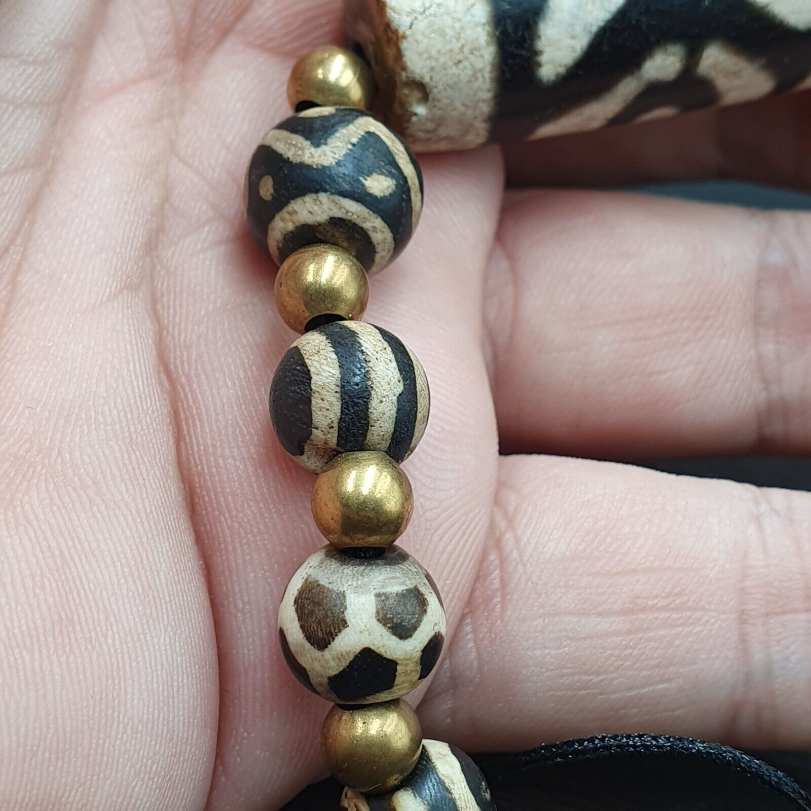 Tibetan 3 Eyes Unique Pattern With Pumtek Beads Bracelet #3