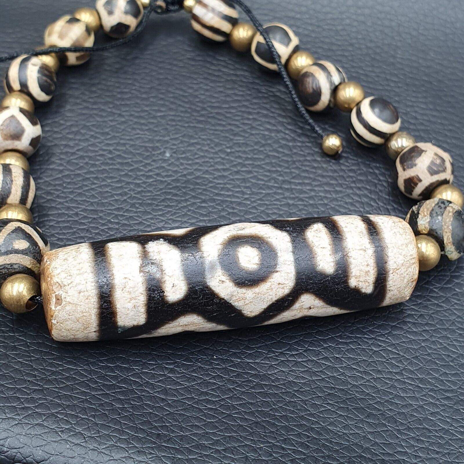 Tibetan 3 Eyes Unique Pattern With Pumtek Beads Bracelet #3