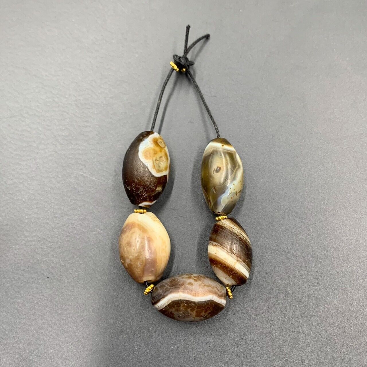 Ancient Old Himalayan Indo Tibetan Soleimani Agate Beads Genuine Beads.