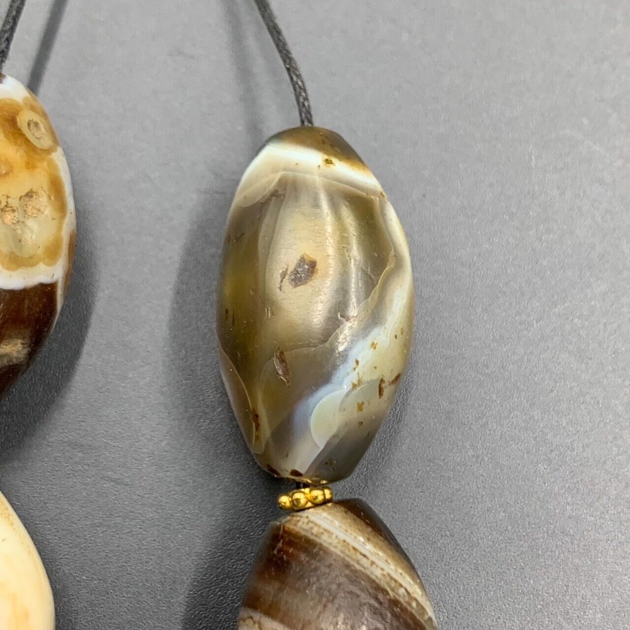 Ancient Old Himalayan Indo Tibetan Soleimani Agate Beads Genuine Beads.