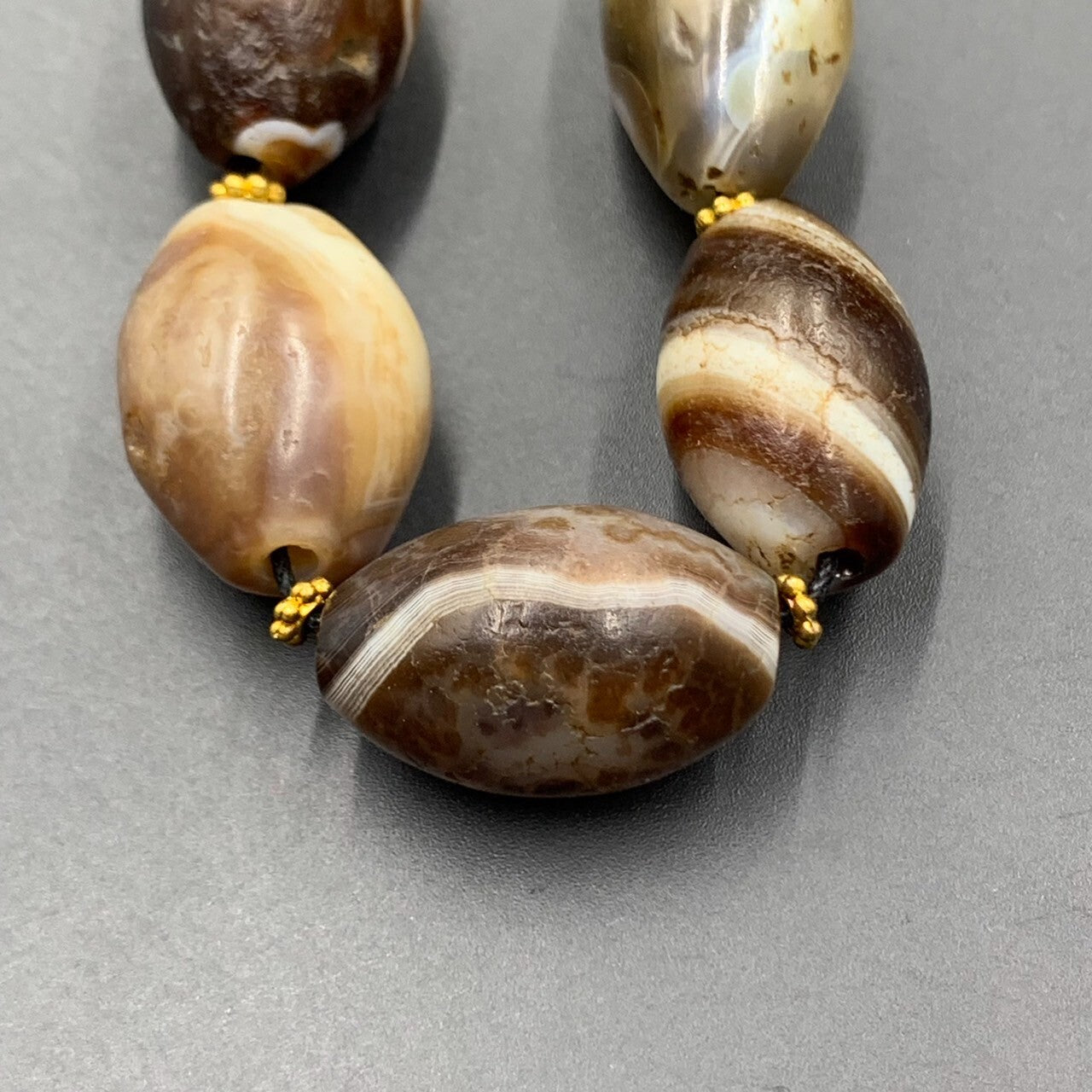 Ancient Old Himalayan Indo Tibetan Soleimani Agate Beads Genuine Beads.