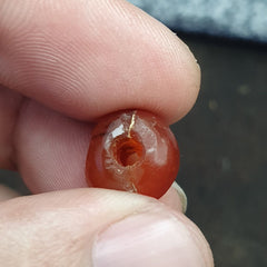 Antique carnelian Old Seal Stamp AGATE Broken Bead
