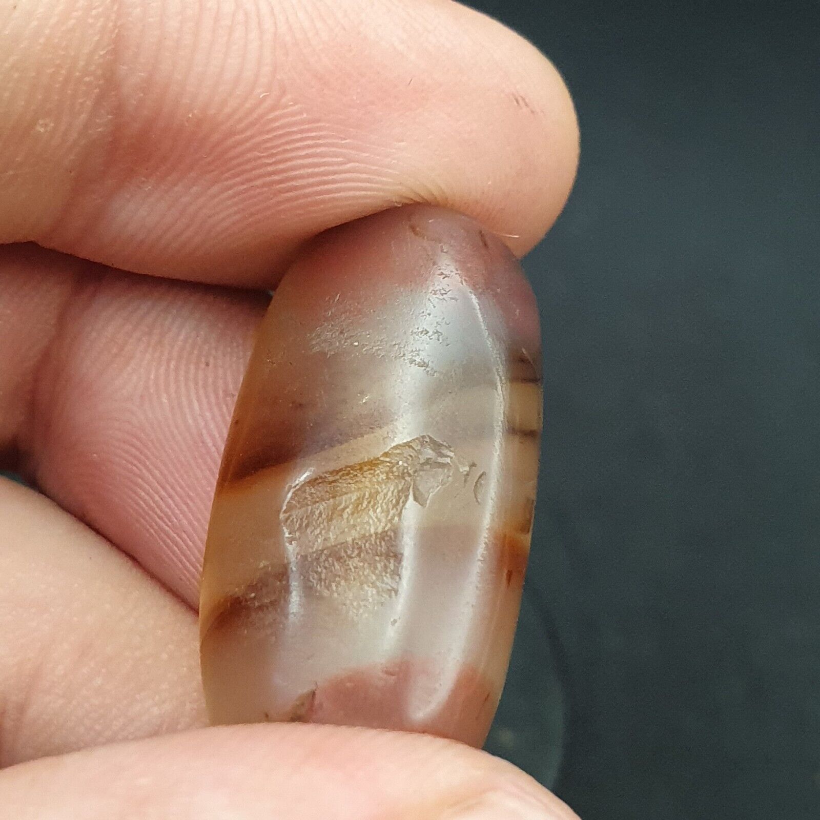 Ancient old Agate Antique Himalayan Indo Tibetan Eye Suleimany Bead SL019